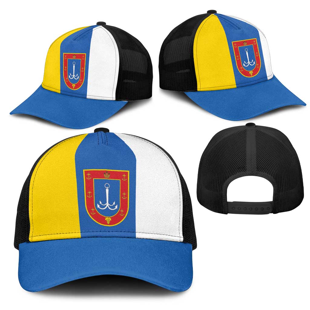 Ukraine Odesa Oblast Mesh Trucker Cap Flag Color Inspiration