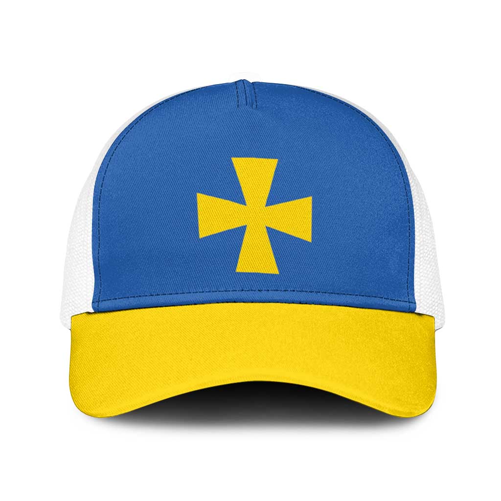Ukraine Poltava Oblast Baseball Net Cap Flag Color Inspiration