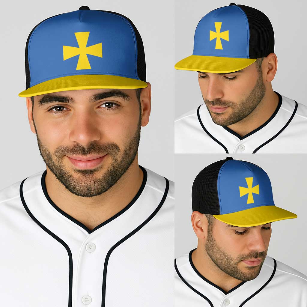 Ukraine Poltava Oblast Baseball Net Cap Flag Color Inspiration