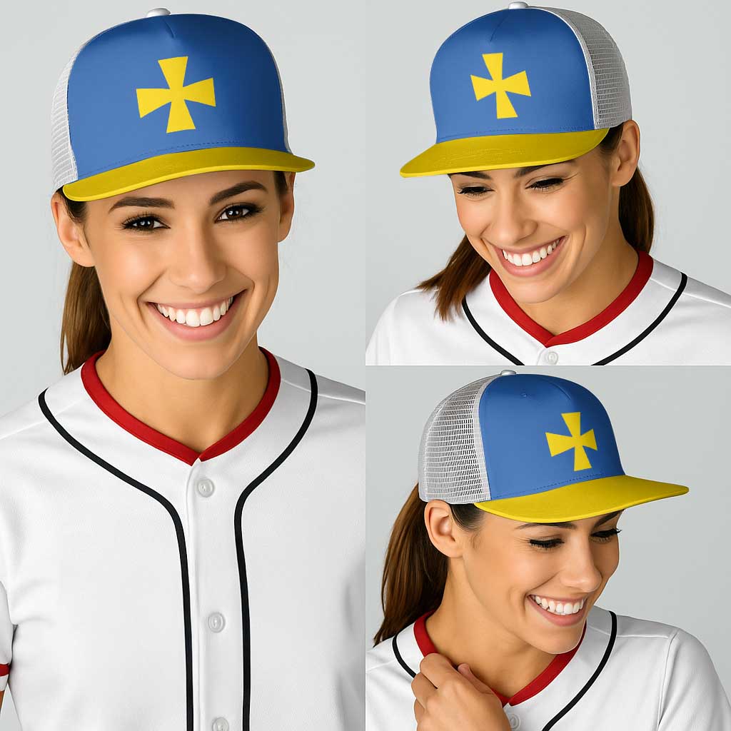 Ukraine Poltava Oblast Baseball Net Cap Flag Color Inspiration