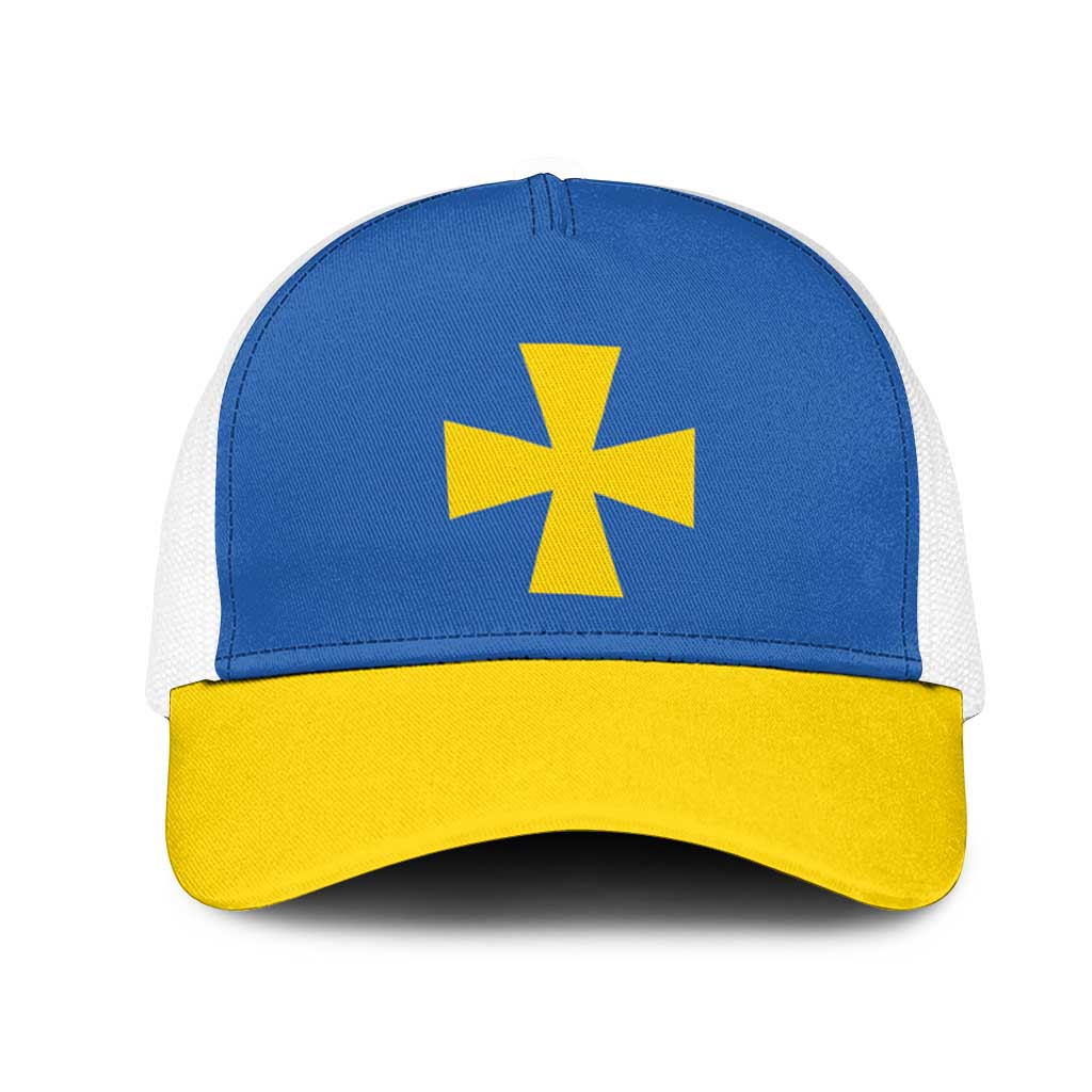 Ukraine Poltava Oblast Mesh Trucker Cap Flag Color Inspiration