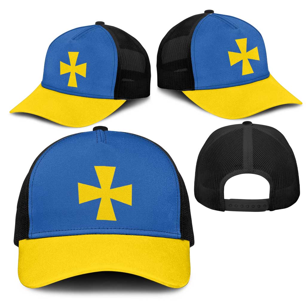 Ukraine Poltava Oblast Mesh Trucker Cap Flag Color Inspiration