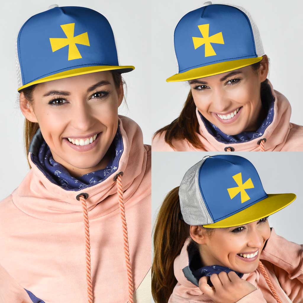 Ukraine Poltava Oblast Mesh Trucker Cap Flag Color Inspiration