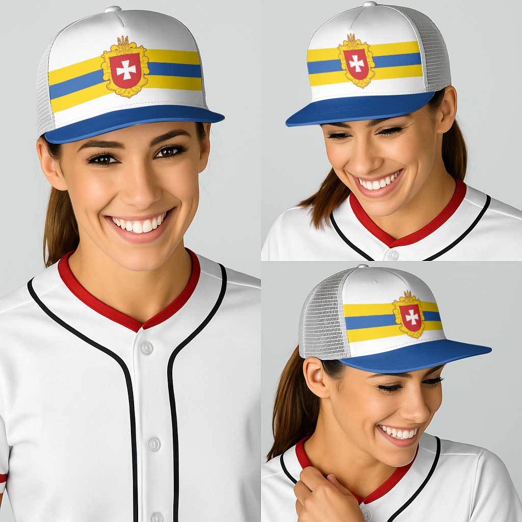 Ukraine Rivne Oblast Baseball Net Cap Flag Color Inspiration