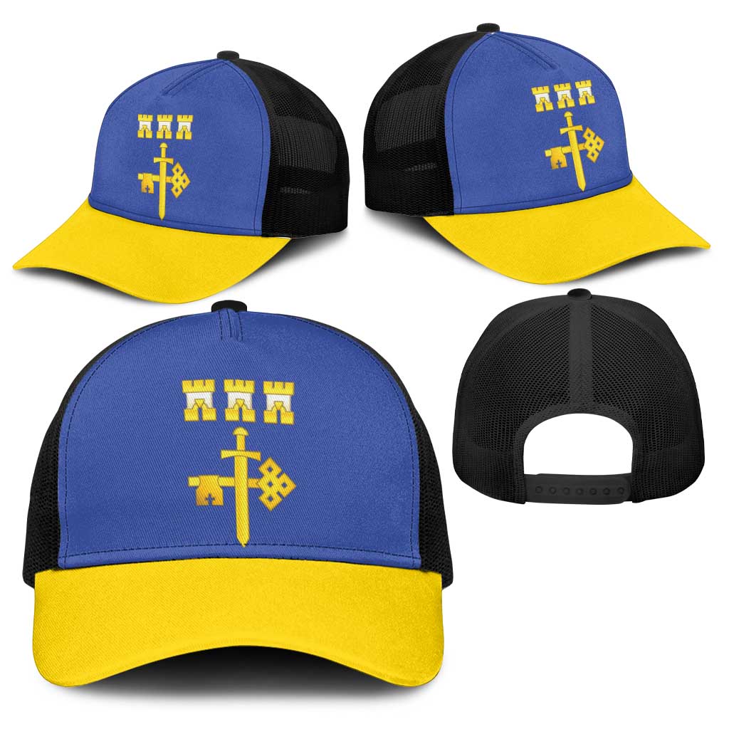 Ukraine Ternopil Oblast Baseball Net Cap Flag Color Inspiration