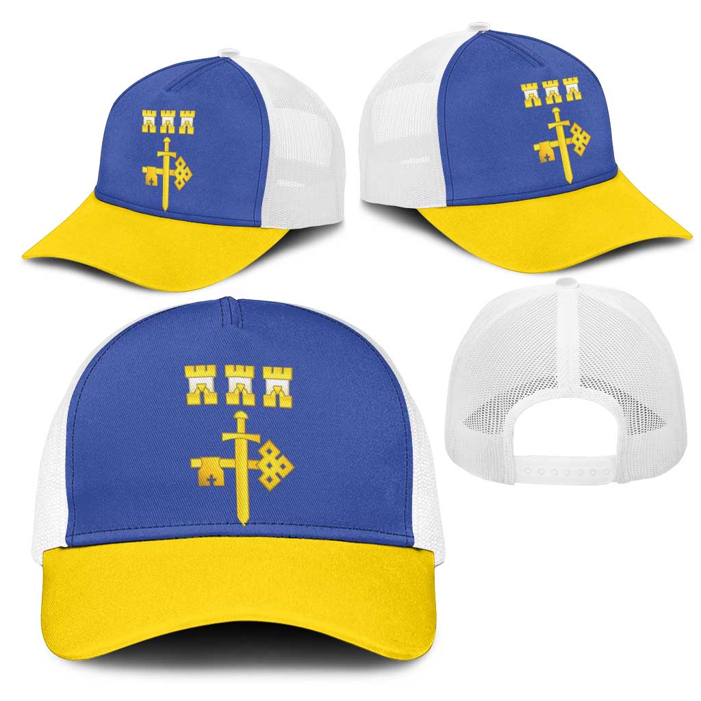Ukraine Ternopil Oblast Mesh Trucker Cap Flag Color Inspiration
