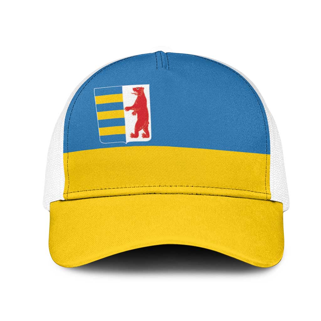 Ukraine Zakarpattia Oblast Mesh Trucker Cap Flag Color Inspiration