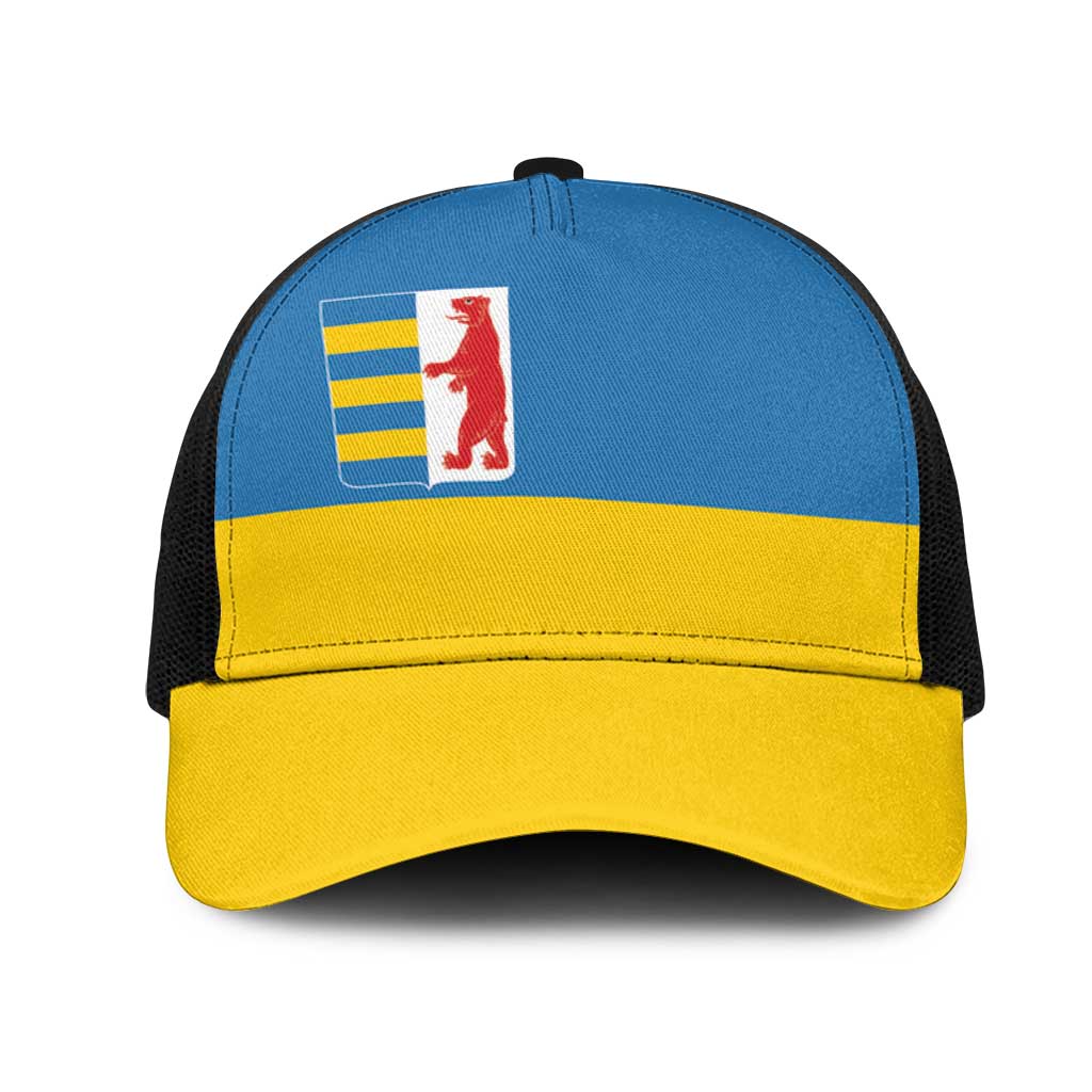 Ukraine Zakarpattia Oblast Mesh Trucker Cap Flag Color Inspiration