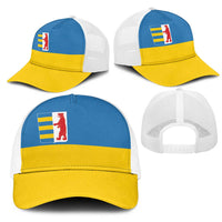 Ukraine Zakarpattia Oblast Mesh Trucker Cap Flag Color Inspiration