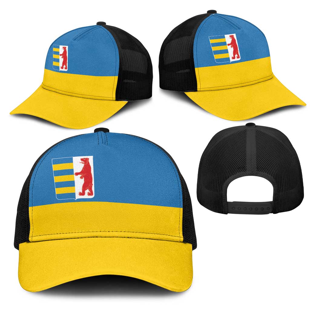 Ukraine Zakarpattia Oblast Mesh Trucker Cap Flag Color Inspiration