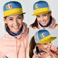 Ukraine Zakarpattia Oblast Mesh Trucker Cap Flag Color Inspiration