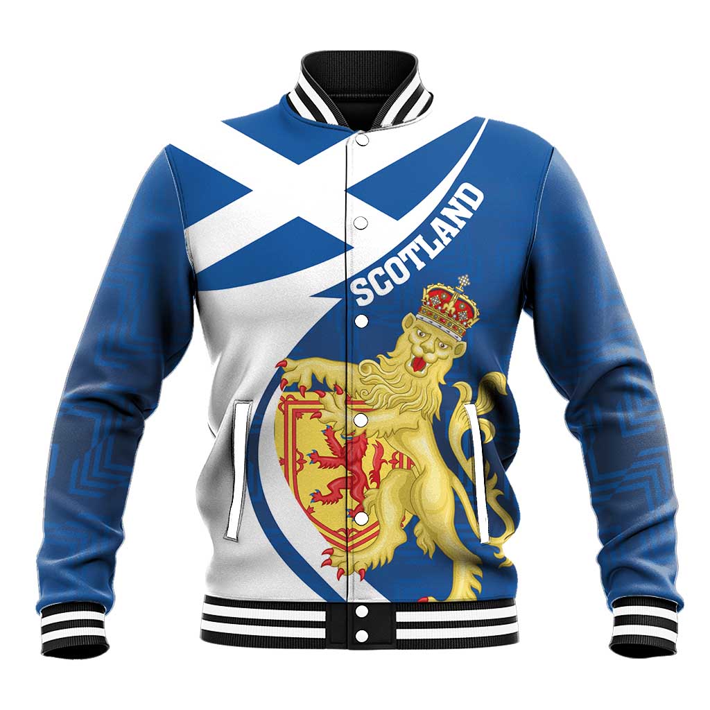 Personalized Scotland Baseball Jacket Lion Rampant Flag Style