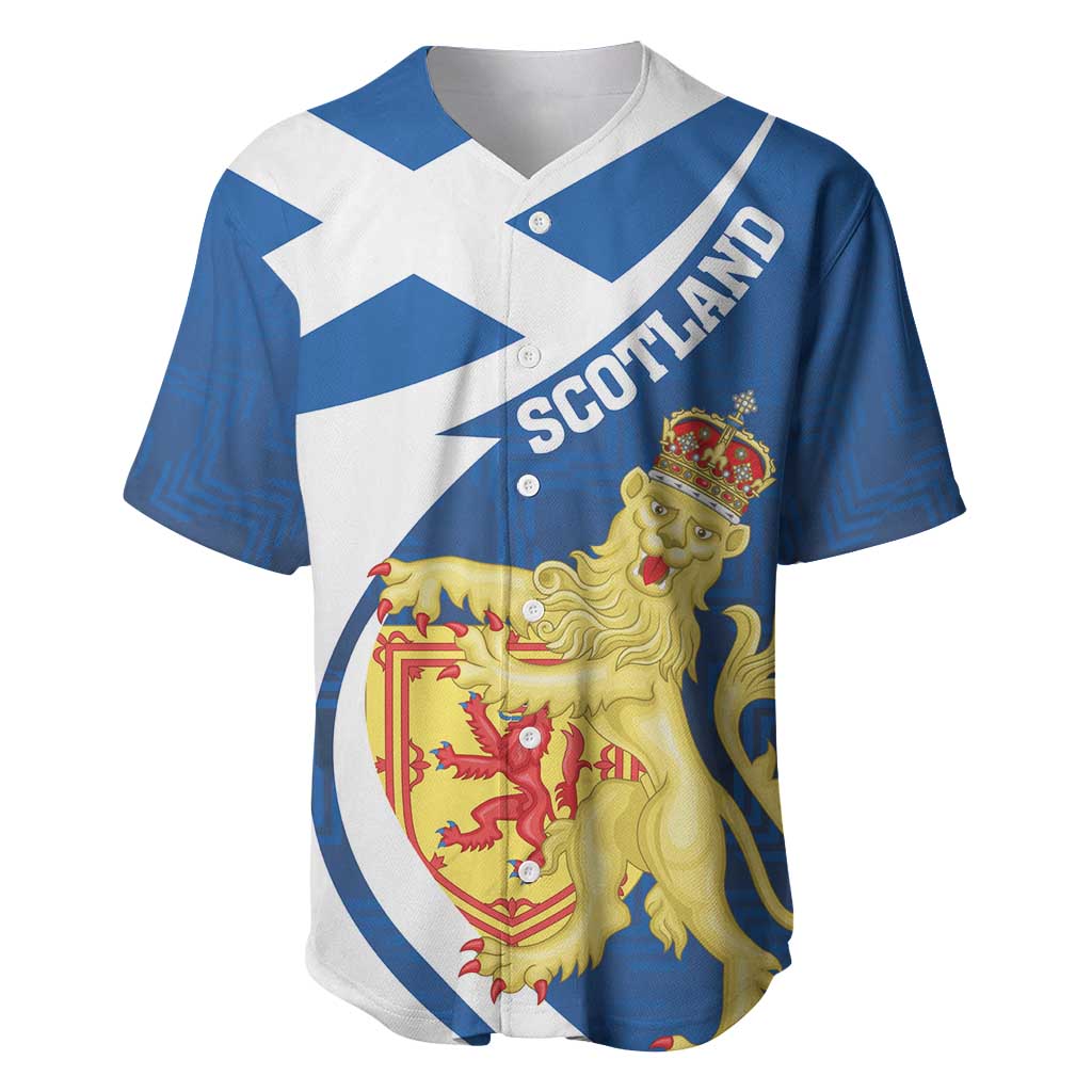 Personalized Scotland Baseball Jersey Lion Rampant Flag Style