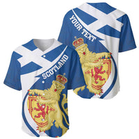 Personalized Scotland Baseball Jersey Lion Rampant Flag Style
