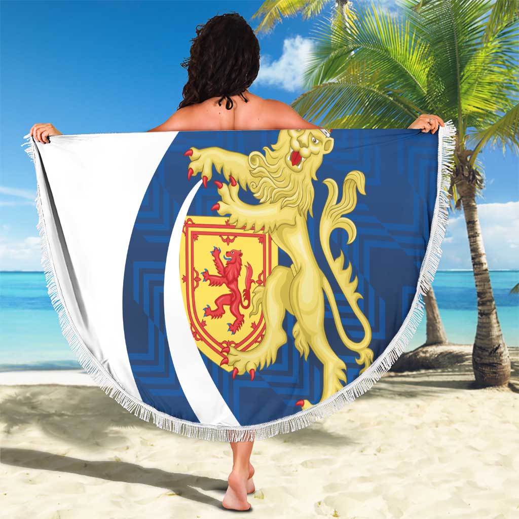 Personalized Scotland Beach Blanket Lion Rampant Flag Style