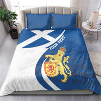 Personalized Scotland Bedding Set Lion Rampant Flag Style