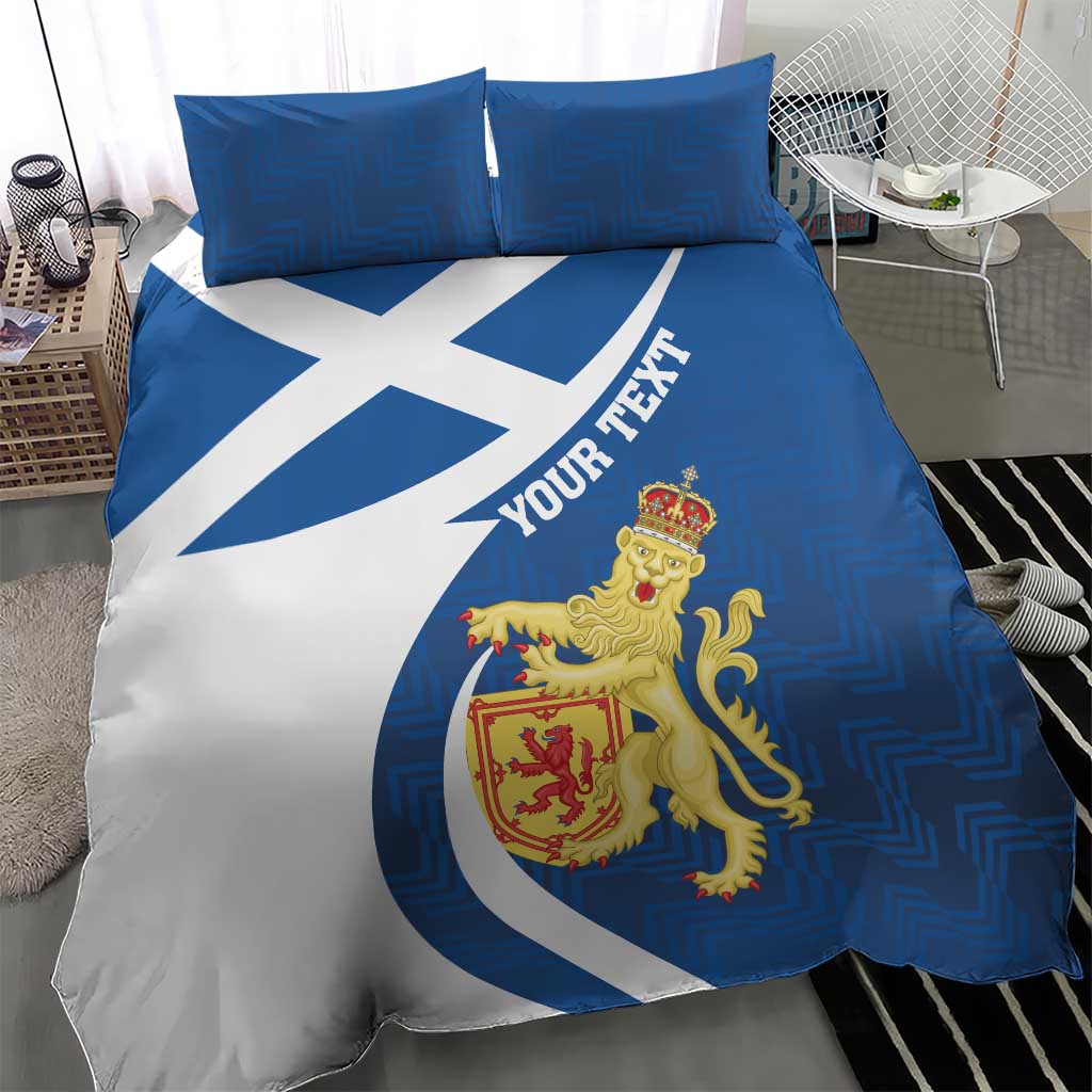 Personalized Scotland Bedding Set Lion Rampant Flag Style