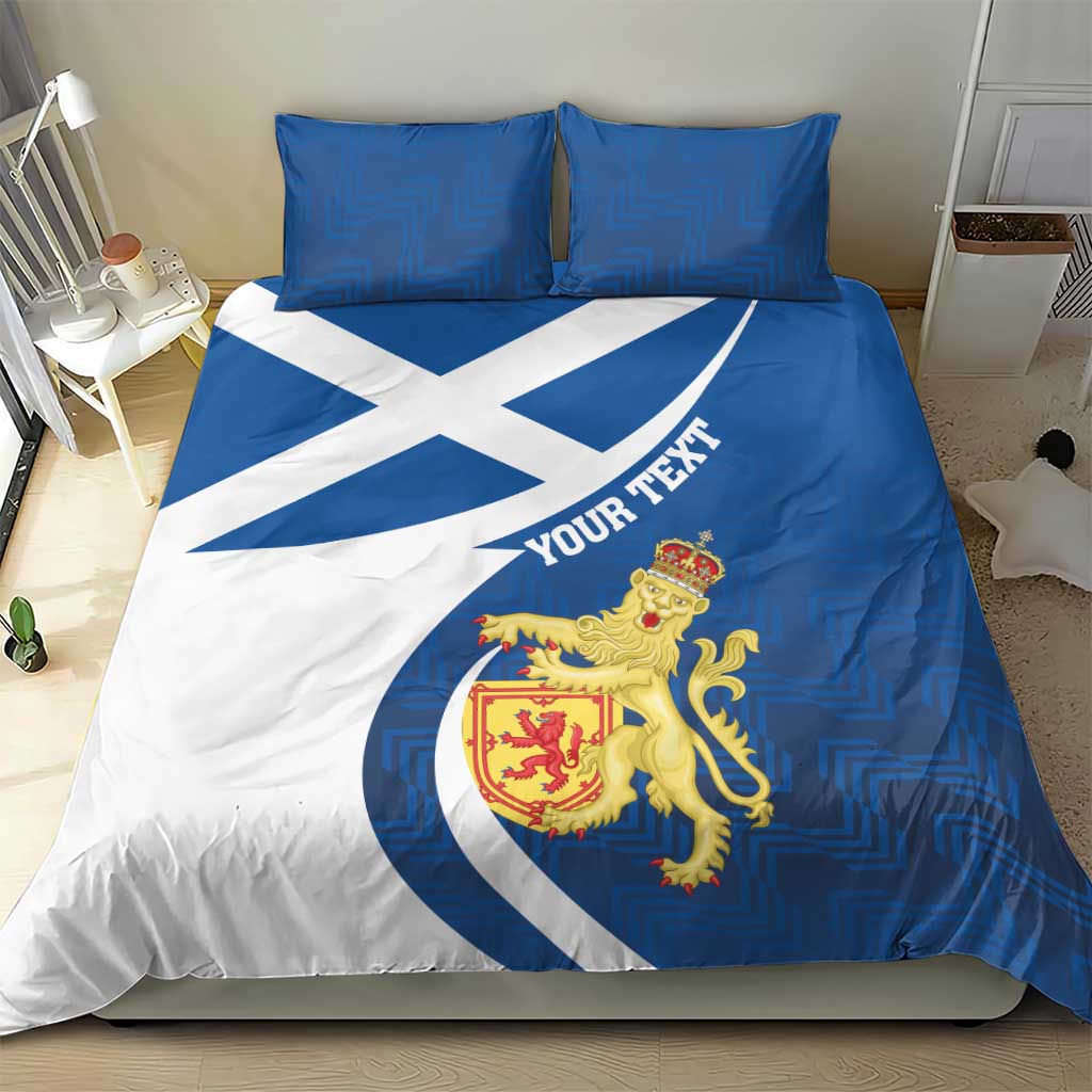 Personalized Scotland Bedding Set Lion Rampant Flag Style