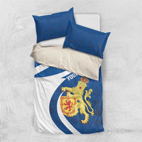 Personalized Scotland Bedding Set Lion Rampant Flag Style