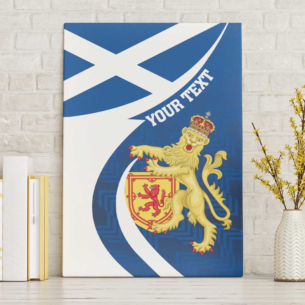 Personalized Scotland Canvas Wall Art Lion Rampant Flag Style