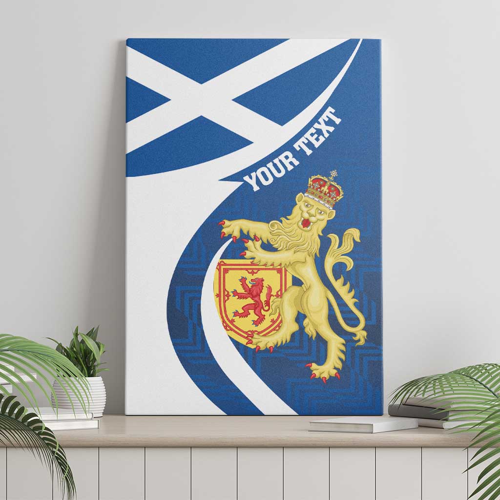 Personalized Scotland Canvas Wall Art Lion Rampant Flag Style