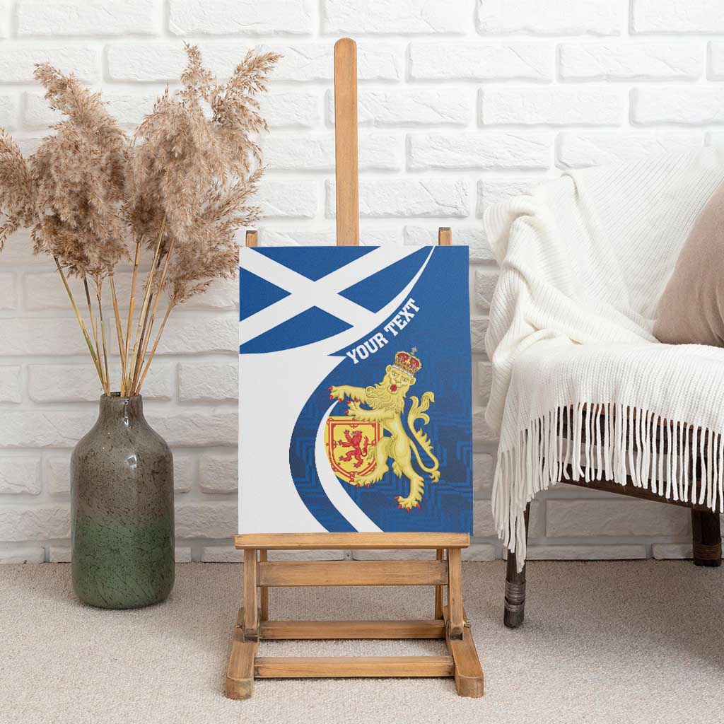 Personalized Scotland Canvas Wall Art Lion Rampant Flag Style