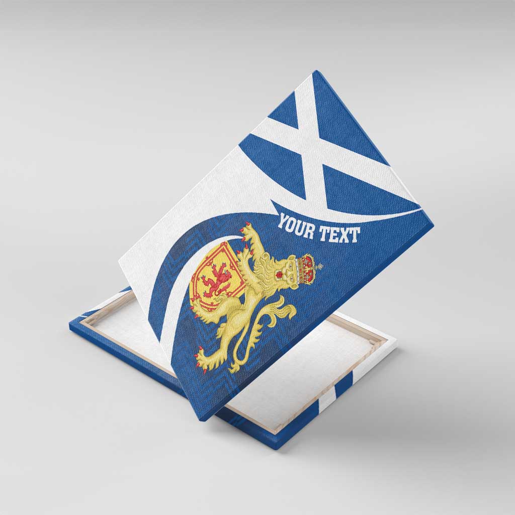 Personalized Scotland Canvas Wall Art Lion Rampant Flag Style