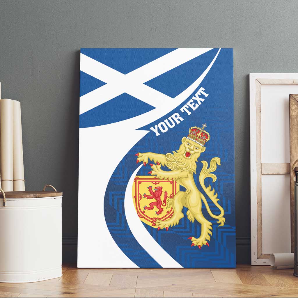 Personalized Scotland Canvas Wall Art Lion Rampant Flag Style