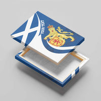 Personalized Scotland Canvas Wall Art Lion Rampant Flag Style