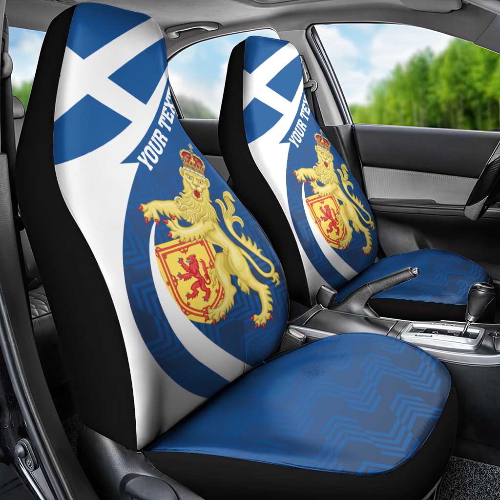 Personalized Scotland Car Seat Cover Lion Rampant Flag Style