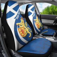 Personalized Scotland Car Seat Cover Lion Rampant Flag Style