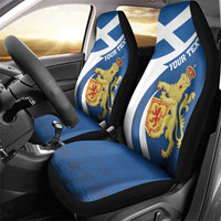 Personalized Scotland Car Seat Cover Lion Rampant Flag Style
