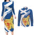 Personalized Scotland Couples Matching Long Sleeve Bodycon Dress and Long Sleeve Button Shirt Lion Rampant Flag Style