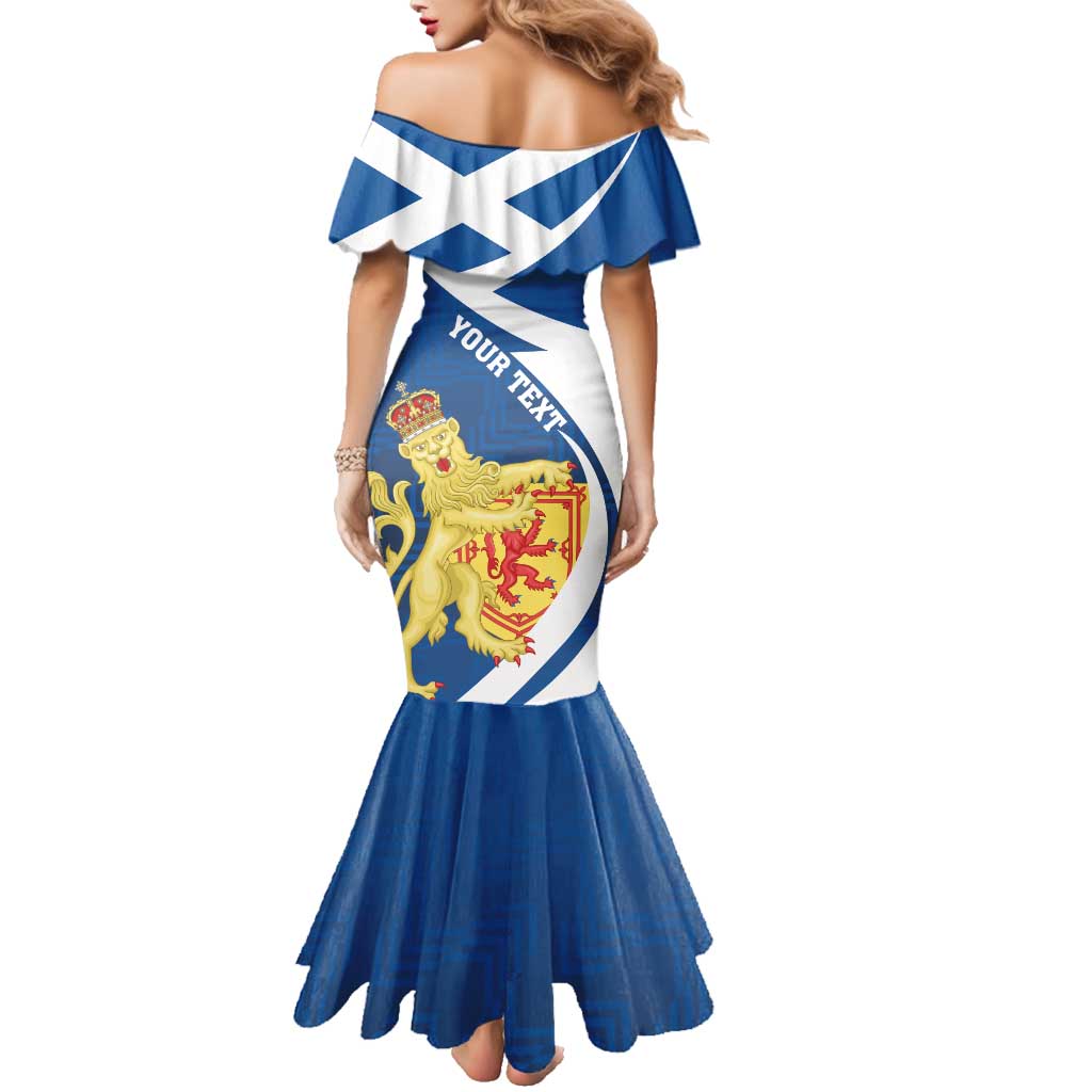 Personalized Scotland Family Matching Mermaid Dress and Hawaiian Shirt Lion Rampant Flag Style