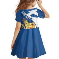 Personalized Scotland Family Matching Off The Shoulder Long Sleeve Dress and Hawaiian Shirt Lion Rampant Flag Style