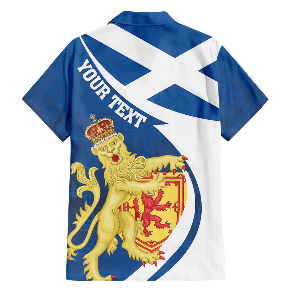 Personalized Scotland Family Matching Off Shoulder Short Dress and Hawaiian Shirt Lion Rampant Flag Style