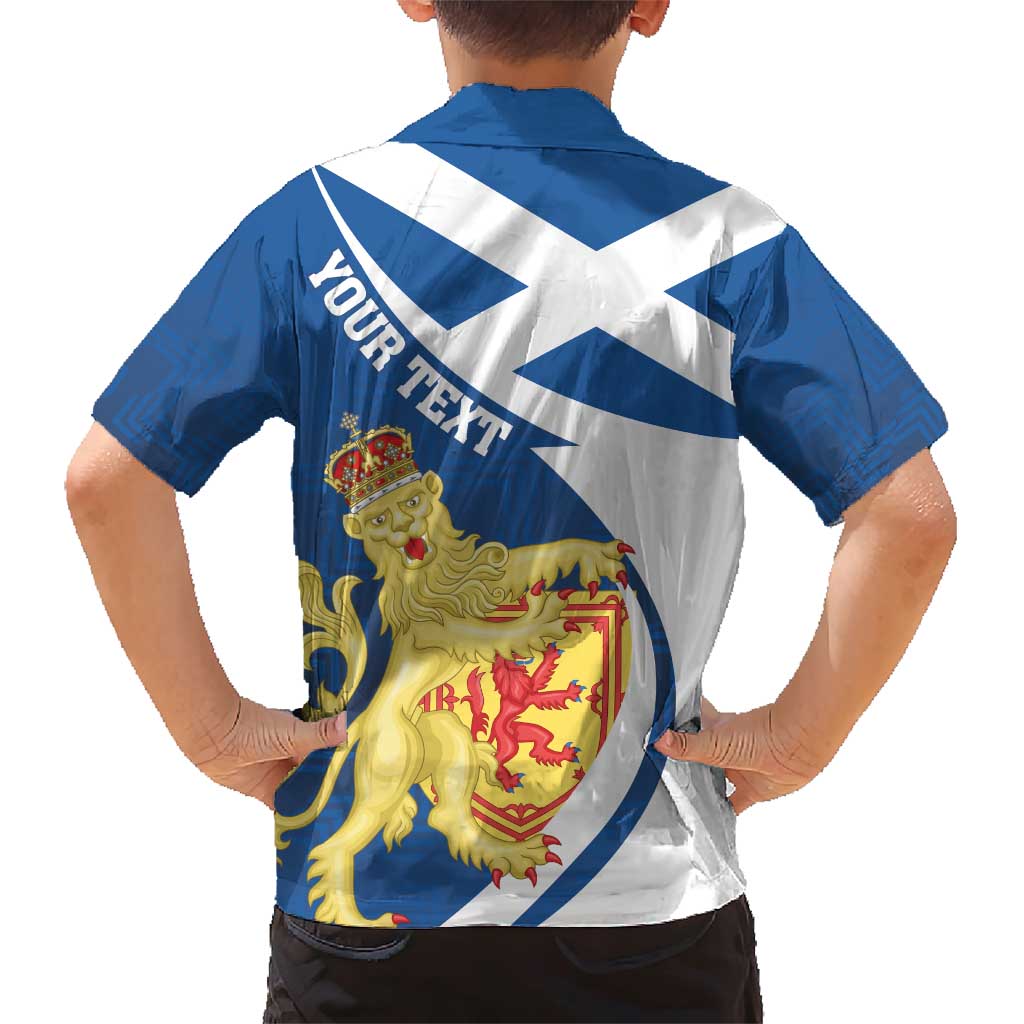 Personalized Scotland Family Matching Short Sleeve Bodycon Dress and Hawaiian Shirt Lion Rampant Flag Style