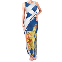 Personalized Scotland Family Matching Tank Maxi Dress and Hawaiian Shirt Lion Rampant Flag Style