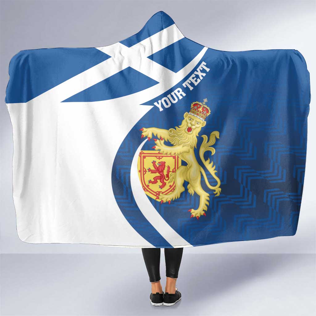 Personalized Scotland Hooded Blanket Lion Rampant Flag Style