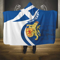 Personalized Scotland Hooded Blanket Lion Rampant Flag Style