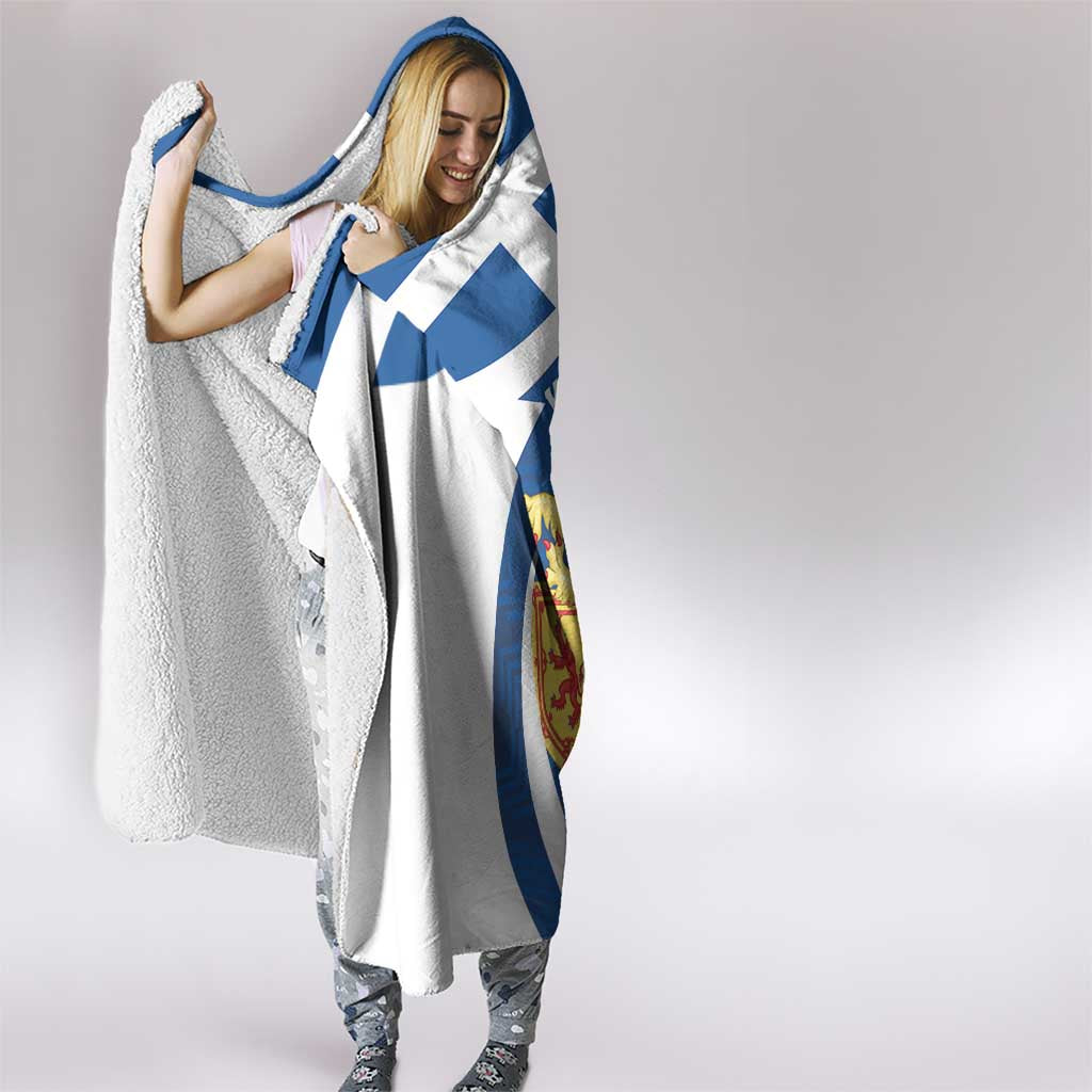 Personalized Scotland Hooded Blanket Lion Rampant Flag Style