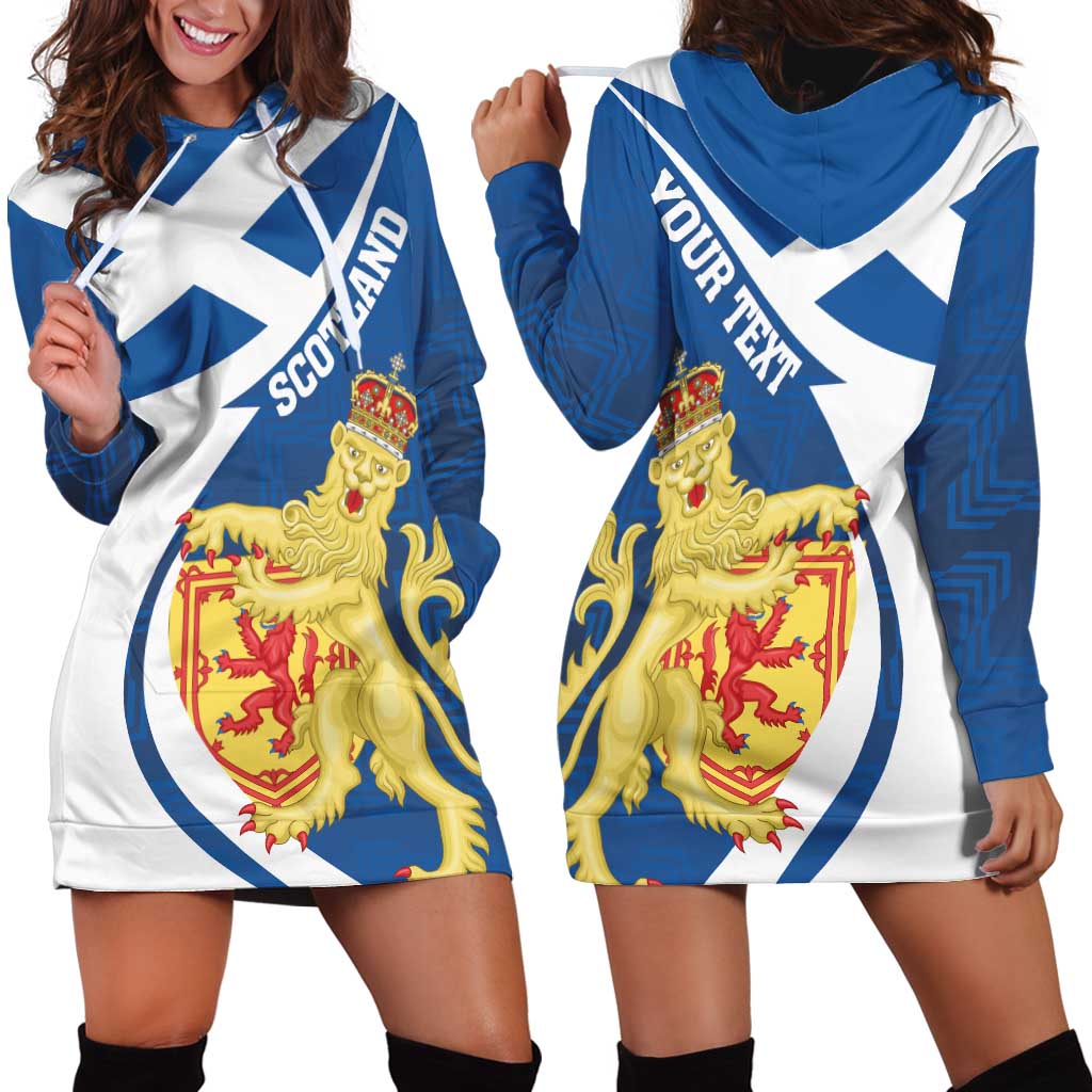 Personalized Scotland Hoodie Dress Lion Rampant Flag Style