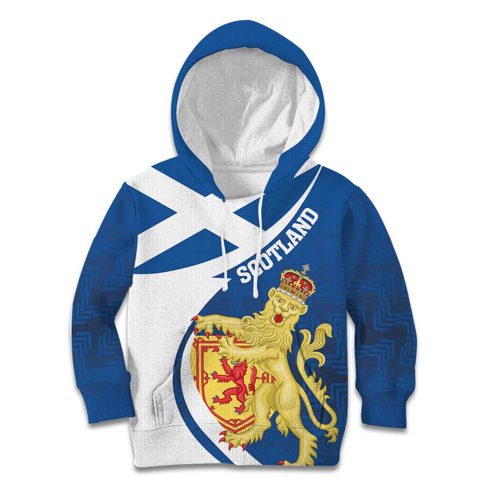 Personalized Scotland Kid Hoodie Lion Rampant Flag Style