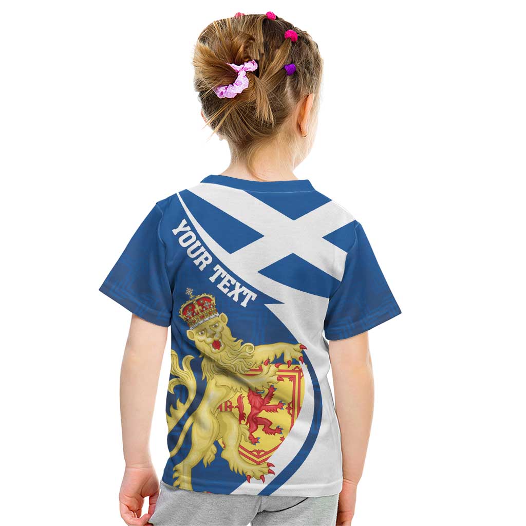 Personalized Scotland Kid T Shirt Lion Rampant Flag Style