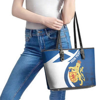 Personalized Scotland Leather Tote Bag Lion Rampant Flag Style