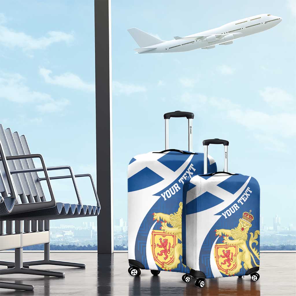Personalized Scotland Luggage Cover Lion Rampant Flag Style