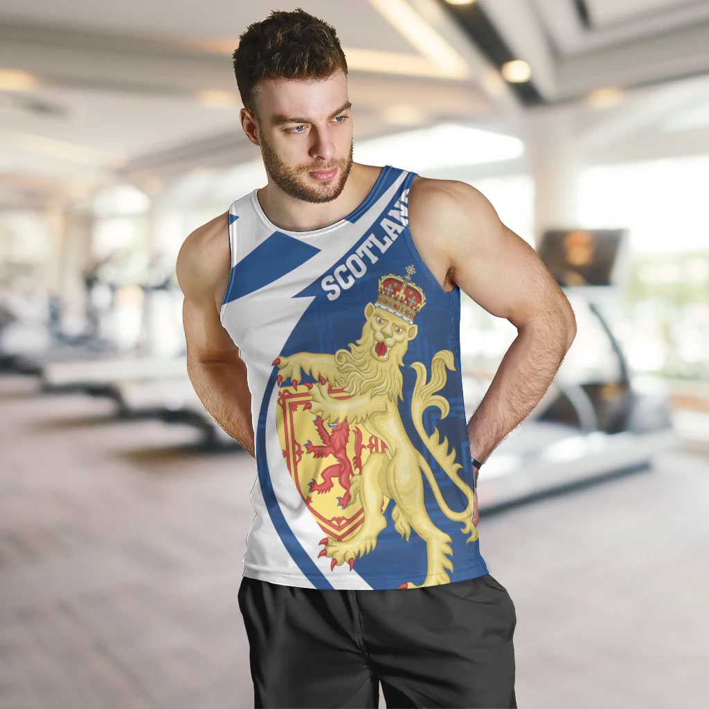 Personalized Scotland Men Tank Top Lion Rampant Flag Style