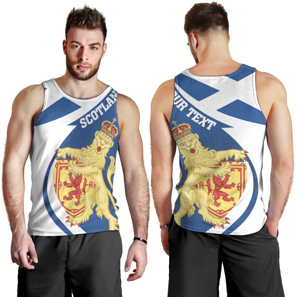 Personalized Scotland Men Tank Top Lion Rampant Flag Style