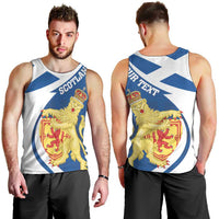 Personalized Scotland Men Tank Top Lion Rampant Flag Style