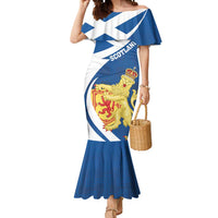 Personalized Scotland Mermaid Dress Lion Rampant Flag Style